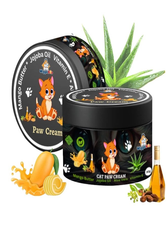 WiggleBoo كريم WiggleBoo لأقدام القطط: عناية احترافية لأقدام سعيدة وصحية | غني بزبدة نباتية طبيعية، وشمع مزيج طبيعي، وزبدة المانجو، وزيوت عطرية | بلسم يغذي ويعالج ويحمي (30 غرام) - Image 1